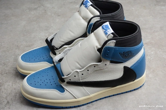 Blue Air DH3227-105 DH3227-105 x Jordan OG High 1 Military x Scott SP Travis Fragment 0428